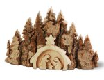 Bark Nativity Scene<br>Silhouette Wood Cut